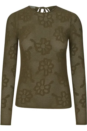 Cecilie Bahnsen Olani flower embroidered top
