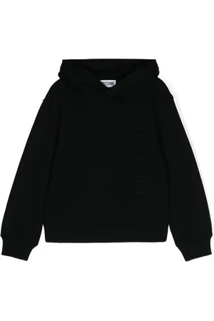 Moschino Logo-embroidered cotton hoodie