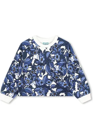 Kenzo Contrasting edges floral print sweatshirt