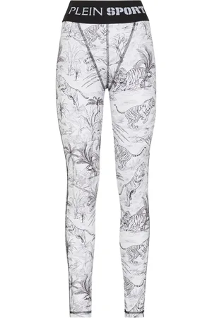 Philipp Plein Graphic-print high-waist leggings
