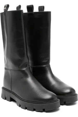 MONNALISA Logo-plaque leather boots