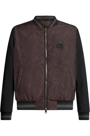 Etro Paisley-print panelled bomber jacket