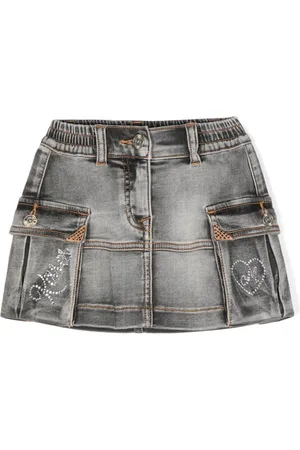 MONNALISA A-line denim miniskirt