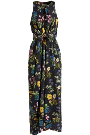 Bally Floral-print silk midi dress