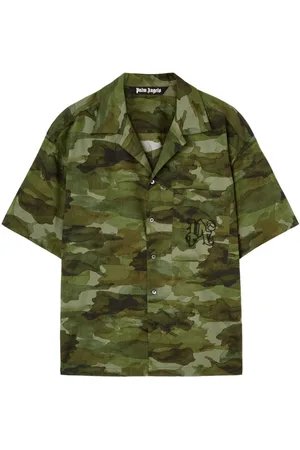 Palm Angels Camouflage-print cotton shirt