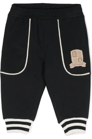 Emporio Armani Logo-patch cotton track pants