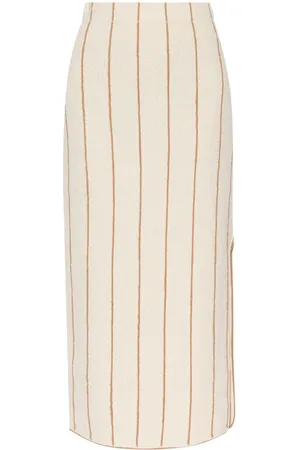 By Malene Birger Hercula striped midi skirt
