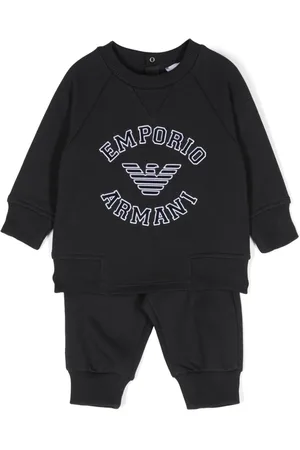 Emporio Armani Logo-embossed cotton tracksuit