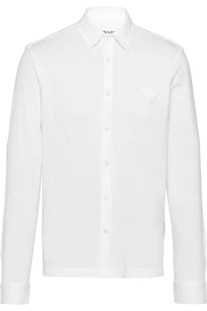 Prada Triangle-logo cotton shirt