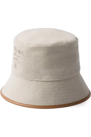 Prada Logo-embroidered canvas bucket hat