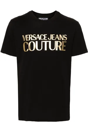 VERSACE Logo-print cotton T-shirt