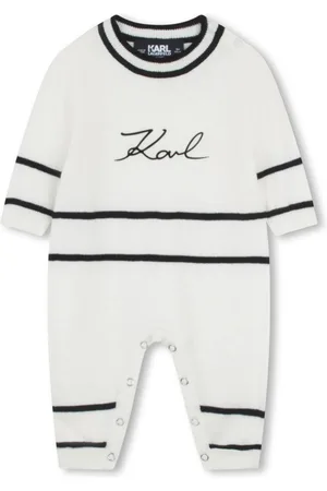 Karl Lagerfeld Logo-print striped romper