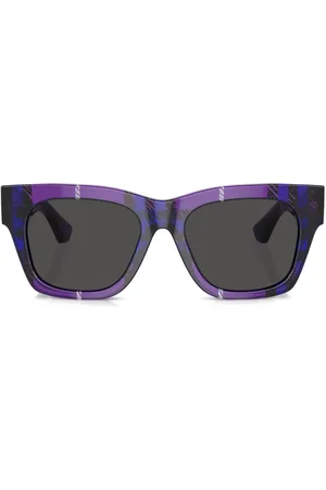 Burberry Checkered wayfarer-frame sunglasses