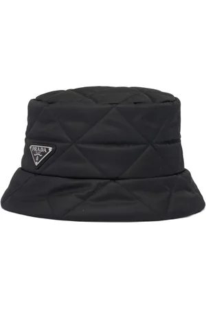 Prada Triangle-logo quilted bucket hat
