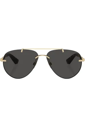Burberry Metallic aviator-frame sunglasses