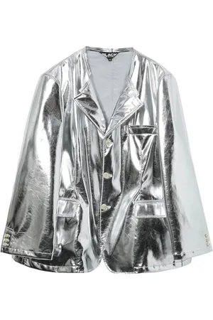 Comme des Garçons Single-breasted metallic blazer