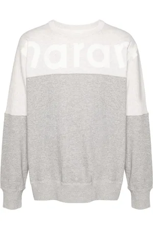 Isabel Marant Howley flocked-logo sweatshirt