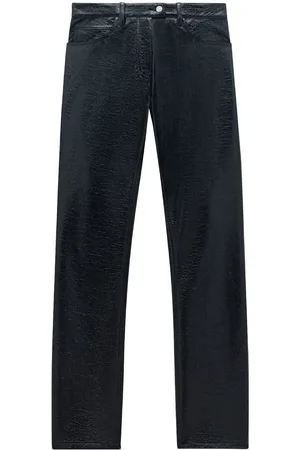 Courrèges Five-pocket vinyl straight trousers
