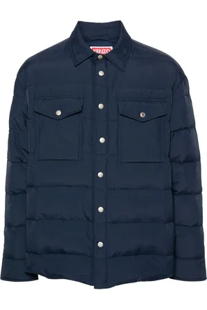 Kenzo Classic-collar quilted shirt jacket
