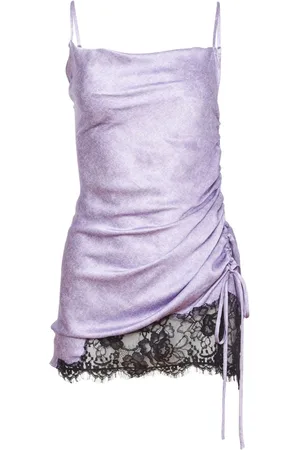 FLEUR DU MAL Ruched silk dress