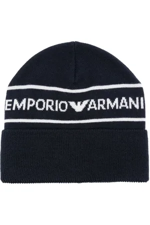 Emporio Armani Logo-jacquard knit beanie