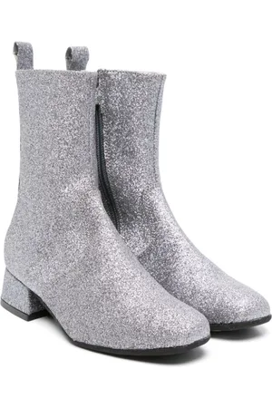 MONNALISA 50mm glittered ankle boots
