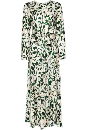 FORTE FORTE Abstract-print maxi dress