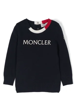 Moncler Logo-embroidered virgin wool-cashmere blend jumper