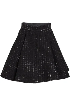 Giambattista Valli High-rise bouclé flared skirt
