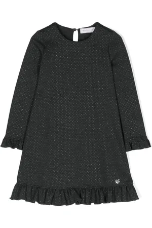 MONNALISA Polka dot ruffle-trim dress