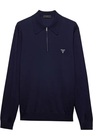 Prada Long-sleeve wool polo shirt