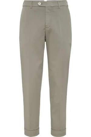 Brunello Cucinelli Low-rise tapered chino trousers