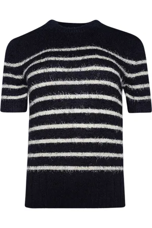Khaite Striped knitted top