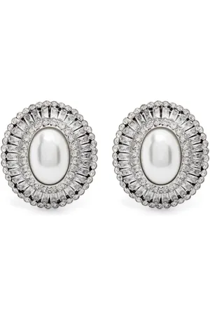 Alessandra Rich Crystal-embellished clip-on earrings