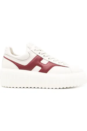 Hogan Logo-appliqué leather sneakers