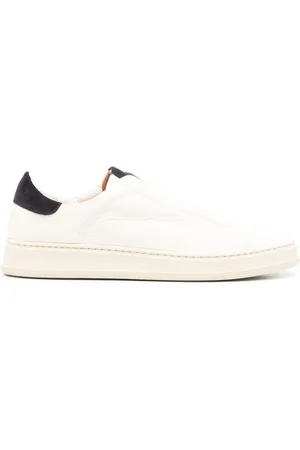Kiton Slip-on leather sneakers