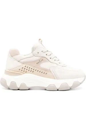 Hogan Logo-debossed suede sneakers
