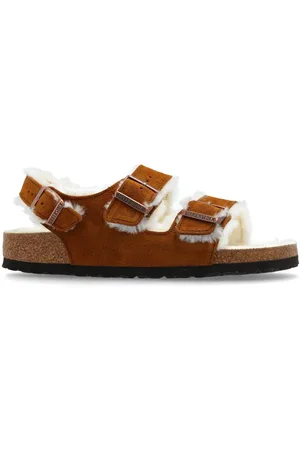 Birkenstock Milano buckled suede sandals