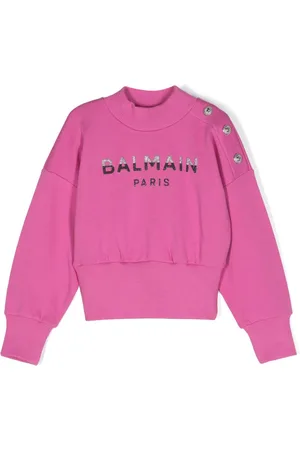 Balmain Logo-embossed cotton sweatshirt