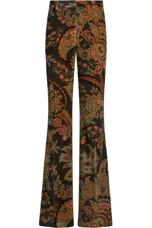 Etro Paisley-print velvet trousers