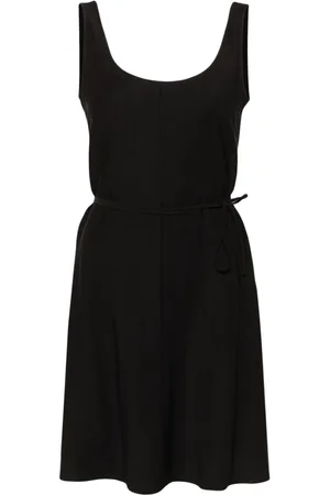 Calvin Klein Scoop-neck twill minidress