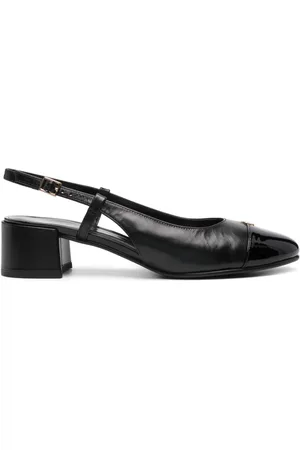 Tory Burch 45mm Double T-motif leather pumps