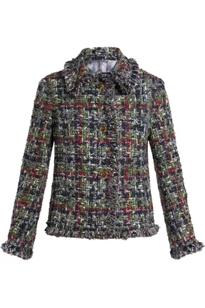 Etro Fringed tweed jacket