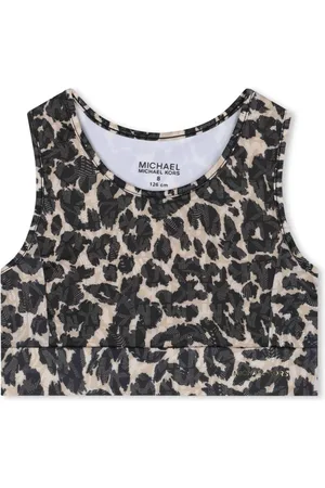 Michael Kors Leopard-print cropped tank top