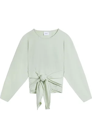Axel Arigato Drape tie-front cotton sweatshirt