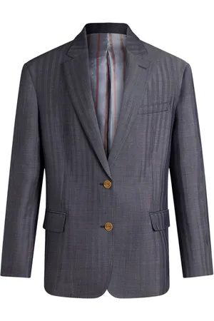 Etro Logo-engraved buttons oversized jacket