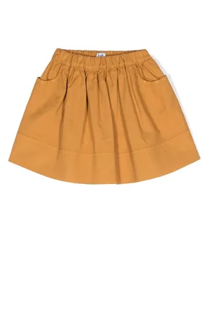 Il gufo Garment-dyed canvas skirt