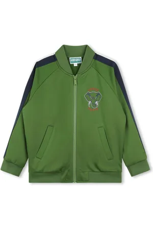 Kenzo Elephant-print zip-up cardigan
