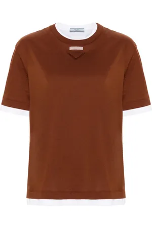 Prada Layered cotton T-shirt