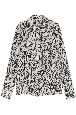 Patrizia Pepe Abstract-print georgette shirt
